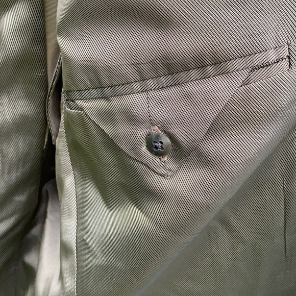 Oscar de la Renta tan single breasted jacket, size 46R - Picture 6 of 7